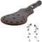 Frusta di cuoio nero, finta pelle Whip Paddle