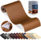 YAFLC kunstleder selbstklebend Mittelbraun, 10 x 160cm leder patch selbstklebend, kunstleder reparaturset für couch Autositz Sofa Möbel Leder Reparatur Jacken und Renovierung
