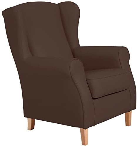 58 aufm Kessel Ohrensessel Karlen Bezug Kunstleder Buche Natur/braun 22080