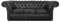Chesterfield Sessel Winfield Basic Leder | Weiß | 2 bis 4 Wochen Lieferzeit (Shiny Schwarz, 3-Sitzer)