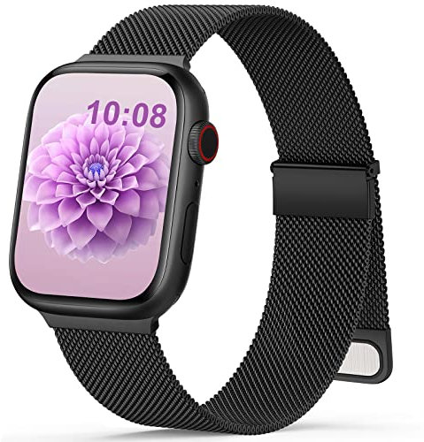 Ersatzarmband Kompatibel mit Apple Watch Armband 40mm 38mm 41mm 42mm 44mm 45mm 46mm 49mm Damen Herren Einstellbar Magnetisch Metall Edelstahl Armbänder für iWatch SE Ultra Series10 9 8 7 6 5 4 3 2 1
