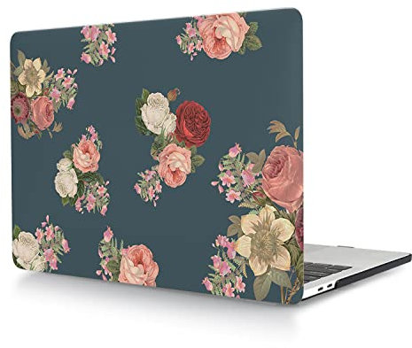 Hülle Kompatibel mit Neues MacBook Air 13,6 Zoll 2022 Freisetzung M2 A2681 mit Liquid Retina Display Touch ID, Plastik Schützend Hartschale Snap Case für MacBook Air 13,6 Zoll, Rosen