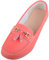 ABSOLUTE FOOTWEAR Womens Slip On Casual Leather Loafer/Deck/Boat Shoes/Sandals - Coral - UK 6