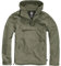 Brandit Individual Wear Herren-Windbreaker-Pullover, Fleece-gefüttert, Viertelreißverschluss, leicht, wetterfest, lässig, Outdoor-Jacke, Oliv/Blatt für mich (Leaf It to Me), XL