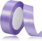 Satinbands Helles Lila 25mm Breit, 23 Meters Geschenkband Schleifenband für Geschenkverpackungen, Blumensträuße, Nähprojekte, Schleifenherstellung, Geburtstags- und Hochzeitsdekorationen
