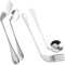 UPKOCH Angled Spoon for Adult 1 Set of Angled Fork and Spoon Stainless Steel Elderly Left Handed Anti Shake Eating Utensils Self-feeding Learning Bendable Handle Silverware