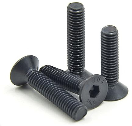 Viti Filettate Sinistrorse M4 M5 M6 M8 M10 M12 Grado 10.9 Acciaio Legato Vite A Testa Piatta Con Esagono Incassato(M6x30 (10pcs))