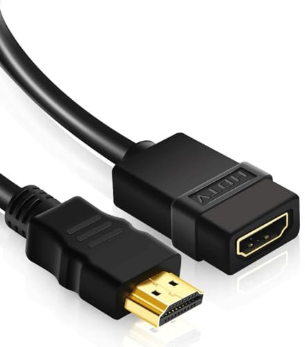 CABLEPELADO Cavo prolunga HDMI maschio a femmina | HDMI | Extender | Flessibile | 2 metri | 4K e 3D 1080P | Compatibile con Google Chrome Cast, TV Stick, HDTV, PS3/4/5, Xbox360, portatile