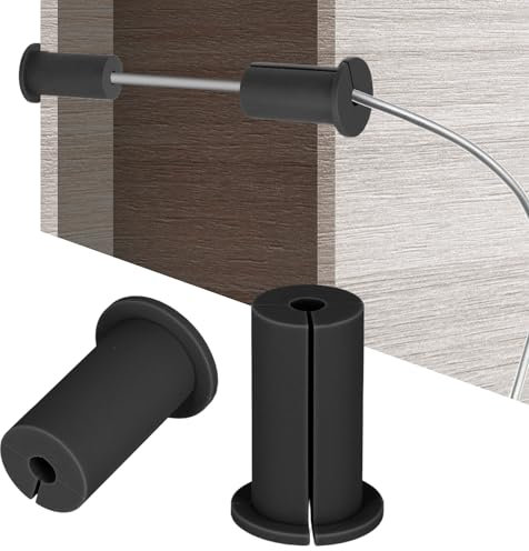 2pcs Cable Feed Through Bushings for Starlink for 1 Wall Hole, Ethernet Cable Wall Grommet for Cables Wall Grommet for Starlink Cable Routers and Ethernet Adapters (Black)