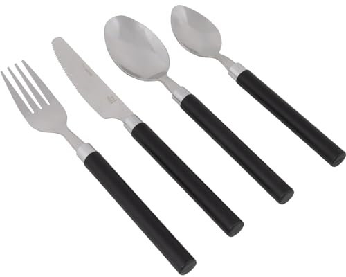 Bo-Camp BC Cuberteria 16 piezas 4 p. Negro