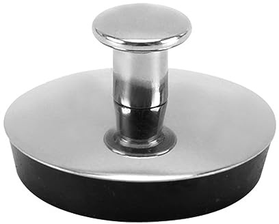 Yfenglhiry Stainless Steel & Rubber Drain Stopper for Bathtub, Washbasin, Kitchen Sink - Silver
