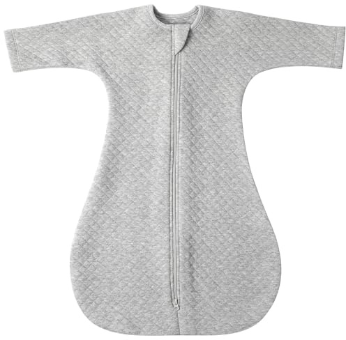 Cozy Baby Sleep Sacks with Sleeves for Easy Transitioning Soft Cotton Warm 3-6 Months 1.5 Tog, Soft and Comfortable Wearable Blanket, 2-Way Zipper, Unisex Newborn Babies, Girls and Boys Sleeping Bag