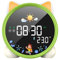 LEMNOI Reveil Enfant Réveil Educatif Jour Nuit 5 Couleurs Reveil Digital Lumineux LED Lampe de Chevet Tactile Enfant avec Musique,Double Alarme,Température,Fonction Snooze (Vert)