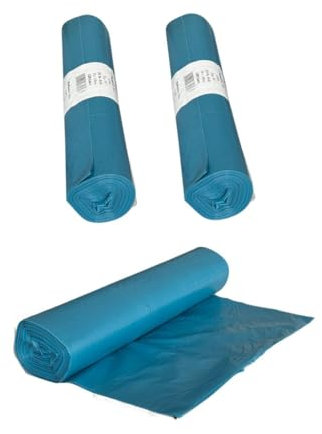 Hepsini 50 Stück stabile blaue Säcke Müllsack 120 Liter reißfest 70cm x 110cm Mülltüten große Tüte extra starke Beutel Müllbeutel Abfallsäcke