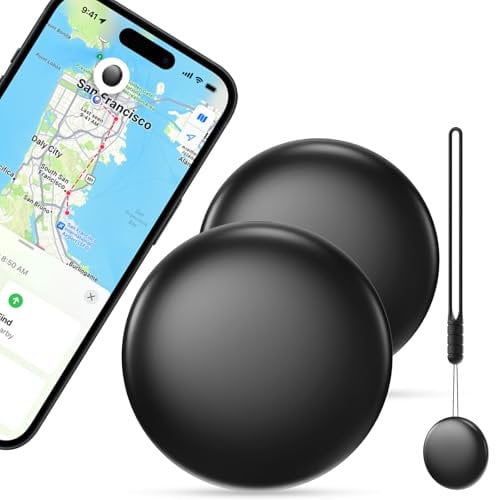 2 Stück Schlüsselfinder Smart Air Tracker Tag - Objektfinder, Kompatibel mit der App Wo ist? (nur iOS 14.5+), Weltweiter Tracking, Austauschbarer Akku, Tracker für Schlüssel/Koffer/Taschen