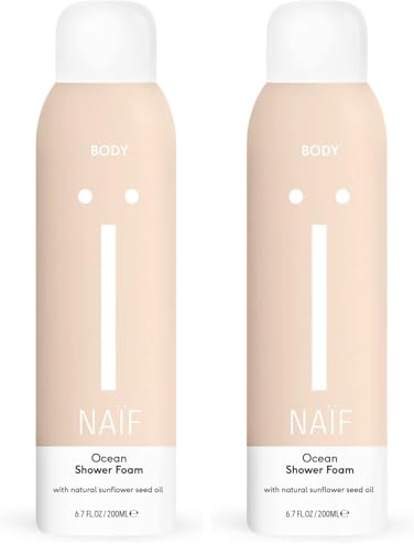 Naïf Ocean Espuma de Ducha Nutritiva 200 ml, El embalaje puede variar (Paquete de 2)