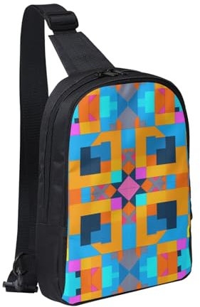 WapNo Numerical Jigsaw Puzzle Crossbody Chest Bag Sling Backpack For Travel Hiking