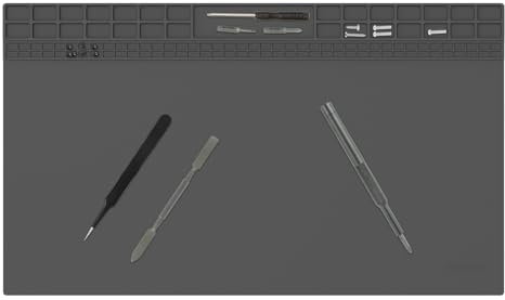 500℃ Hitzebeständige Lötmatte Silikon 60 * 35cm Lötmatte Antistatische Reparatur Matte Lötunterlage Große Werkbankmatte für BGA-und Pistolenlötkolben Elektronik Telefon iPad Uhren
