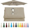 UWOBTN Housse de Rechange pour Parasol 6/8 Baleines 2/2,3/2,5/2,7/3/3,5m Auvent De Rechange Extérieur Auvent de Remplacement pour Jardin Pelouses Plage Piscine Terrasse(B5,8ribs 350cm/11.5ft)