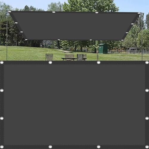 Voile d'ombrage Bord Droit 2.3 x 4 m Rayons UV à 98% Parasol à Voile Rectangulaire avec Oeillets et Cordons Filet Coupe-Vent pour Patio Terrasse Extérieur, Gris Foncé