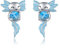 Blauen Axolotl Ohrringe für Frauen 925 Sterling Silber Larimar Tier Ohrstecker Hypoallergene Mexikanischer Axolotl Schmuck Geschenke für Damen
