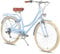 AVASTA 26-Zoll-Hybrid-Fahrrad für Frauen Weiblich Leichtgewicht Schritt City Lady Fahrrad, 6-Gang, Farbe Blau mit Beige Reifen