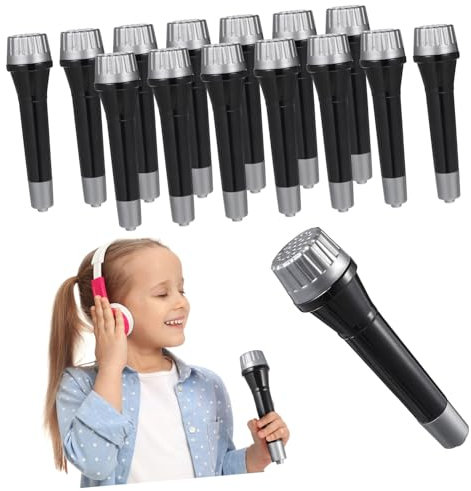 SOPOTUTU 16pièces Microphone Plastique Pour Garçon Fille Lot De Accessoires De Costume Jouet De Scène Amusant Pour Fêtes Et Performances Pour Expression Créative Jeu De Rôle