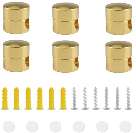 INCREWAY Soporte de cable, 6 soportes de anclaje de cable, organizadores de alambre, gancho para lámpara de techo, lámparas de techo, accesorios de iluminación colgantes, color dorado