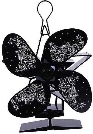 KOMBIUDA Kaminventilator Wärmebetrieben Warmluftventilator Für Holzofen Gasofen Elektroherd Pelletkamin Mit Bimetallsicherheitsmechanismus Bis Hitzebeständig