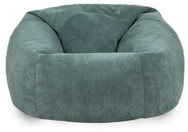 rucomfy Velora Classic Adult Beanbag - Machine Washable - Seafoam | Premium Supportive Pre-Filled Adult & Teens Beanbag Chair - Durable Fabric Ergonomic Seat - Easy Care Material - 55x90cm