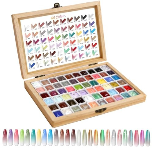 Palette di Gel Pat Paint per Unghie 60 Colori No-Wipe Alta Pigmentazione | Smalto Patting per Unghie Per Viaggio, Casa, Dormitorio, Salone, Principianti, Professioniste, Donne, Ragazze