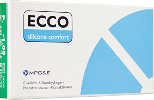 MPG & E Ecco Silicone Comfort Monatslinsen weich, 6 Stück/BC 8.6 mm/DIA 14.2 mm / +0.25 Dioptrien