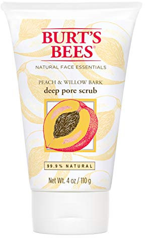 Burts Bees Peach and Willow Bark Deep Pore Scrub For Women 4 oz Scrub