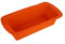 GMMH Silikon Brotbackform, Kastenform mit verzierenden Streifen, Antihaft Backform Kuchenform für Kuchen und Brot, 23x10x6 cm (Orange)