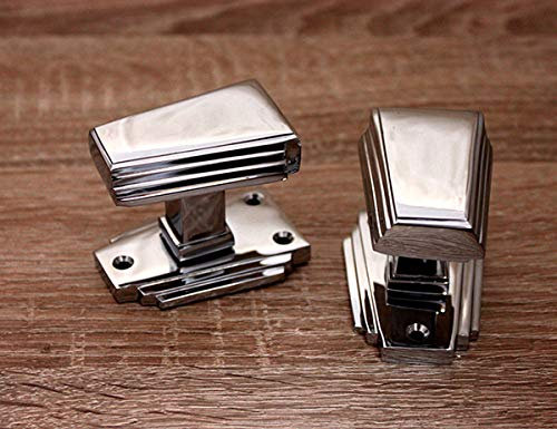 Art Deco Vintage Contemporary Stylish Antique Style Solid Brass Victorian Door Knobs Mortice Handle Pull General Furniture Polished Chrome Finish