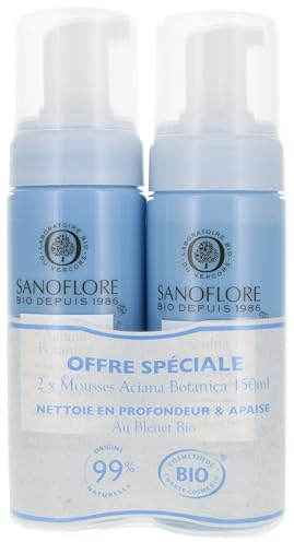 Sanoflore Aciana Botanica Mousse d'Eau Nettoyante Lot de 2 x 150 ml
