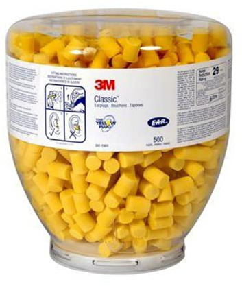 3M 7000038203 Refill for Earbud Inserts R Classic, 28 Db, No Lanyard, 500 Pairs for Flask, Unique