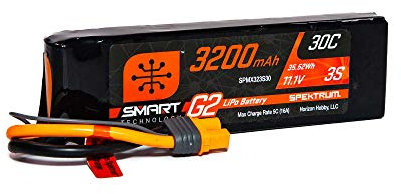 11.1V 3200mAh 3S 30C Smart G2 LiPo Battery: IC3