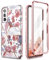 SURITCH Hülle für Samsung Galaxy S21 5G mit Eingebaute Displayschutz, 360 Grad Stoßfest Schutzhülle TPU Robust Bumper Case Cover Handyhülle für Samsung Galaxy S21 5G 6.2 - Rose