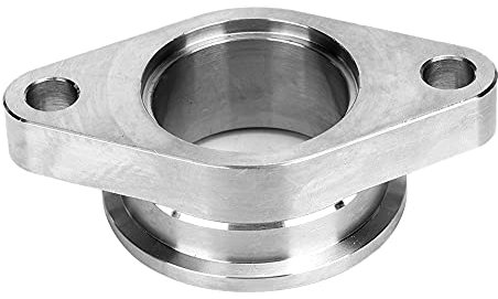 Adattatore Wastegate, Flangia Wastegate, Acciaio Inossidabile SS304 1.5in 2 Bulloni a Mvs Vband Wastegate Flangia Adattatore Wastegate Adatto per Wastegate 1.5in 2 Bolt V Band