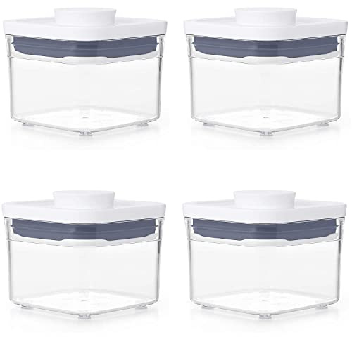 OXO Good Grips POP Container - Airtight Food Storage - 0.4 Qt Square (Set of 4) for Dried Herbs and More
