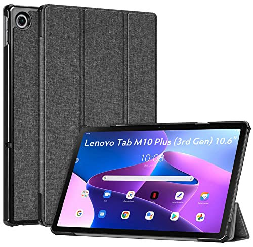 Fintie SlimShell Funda Compatible con Lenovo Tab M10 Plus (3.ª Generación) 10.6 2022 - Ultrafina y Superligera con Función de Soporte y Auto-Reposo/Activación, Gris