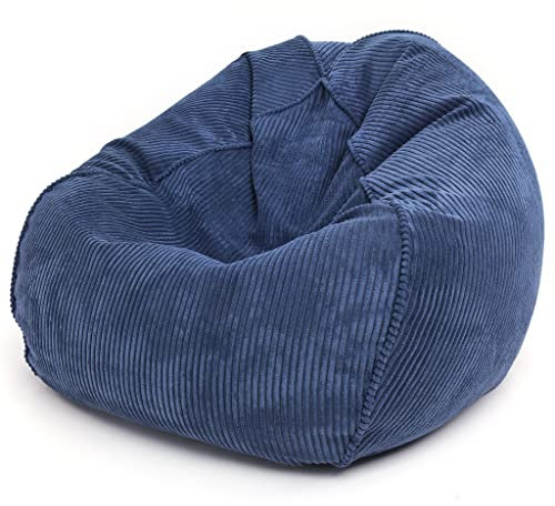 Ecopuf Sakwa | Sitzsack Cord Flauschig komplett mit Fußstütze | Sitzsack Sessel mit Polystyrol Füllung | Sitzsack Sofa für Entspannen, Gaming, Lesen | Sitzsäcke für Erwachsene und Kinder