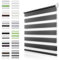 Doppelrollo Klemmfix ohne Bohren Anthrazit B75 x H130cm(Stoffbreite 70cm) Fenster Rollos für innen Klemmrollo Duo Rollo Zebrarollo Seitenzugrollo Fensterrollo Rollo Privatschutz & Kindersicherung