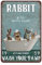 Retro Metallschild Blechschild Sprüche Vintage Poster Kaninchen Badezimmer Türschilder Blech Kunst Schilder Hof Bar Cafe Küche WC Wand deko 20x30cm