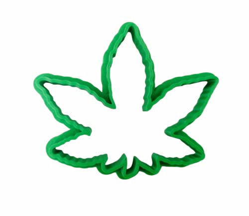 The Cookie Cutter Hub 9 cm Cannabisblatt-Ausstechform für Kekse, Kekse, Ton, Backdekoration
