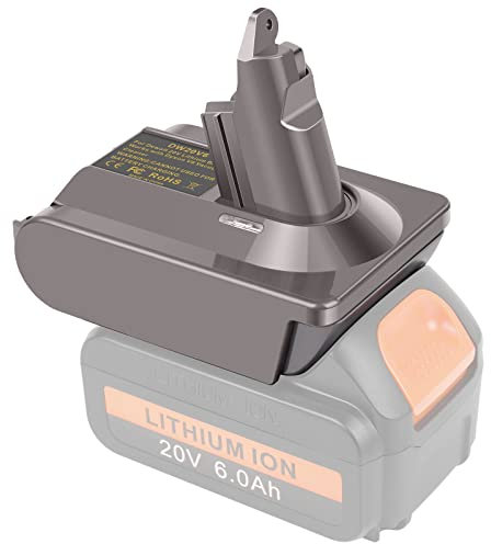 LabTEC Adapter for Dyson V6 Battery, Convert for DeWalt 20V to Dyson V6 Battery Replacement Series Vacuum Cleaner DC58 DC59 DC61 DC62 DC72 DC74 SV03 SV04 SV05 SV06 SV07 SV09