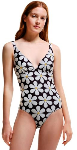 Regatta Womens Orla Kiely All One Piece Swimming Costume - Black Daisy - 8