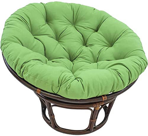 CAZARU Schaukelstuhl-Kissen, runder Patio-Garten-Geflecht-Hängeei-Rattan-Stuhl-Hängematten-Auflage, Innen-Außen ohne Sitzkissen-J 130x130cm