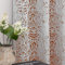 Mrs.Naturall Rusty Orange Vorhänge 160 cm Länge für Schlafzimmer, 2 Paneele, Ösen, gebranntes orangefarbenes Medaillon, Gemustert, Damast, marokkanisches Design, halbtransparente Vorhänge für